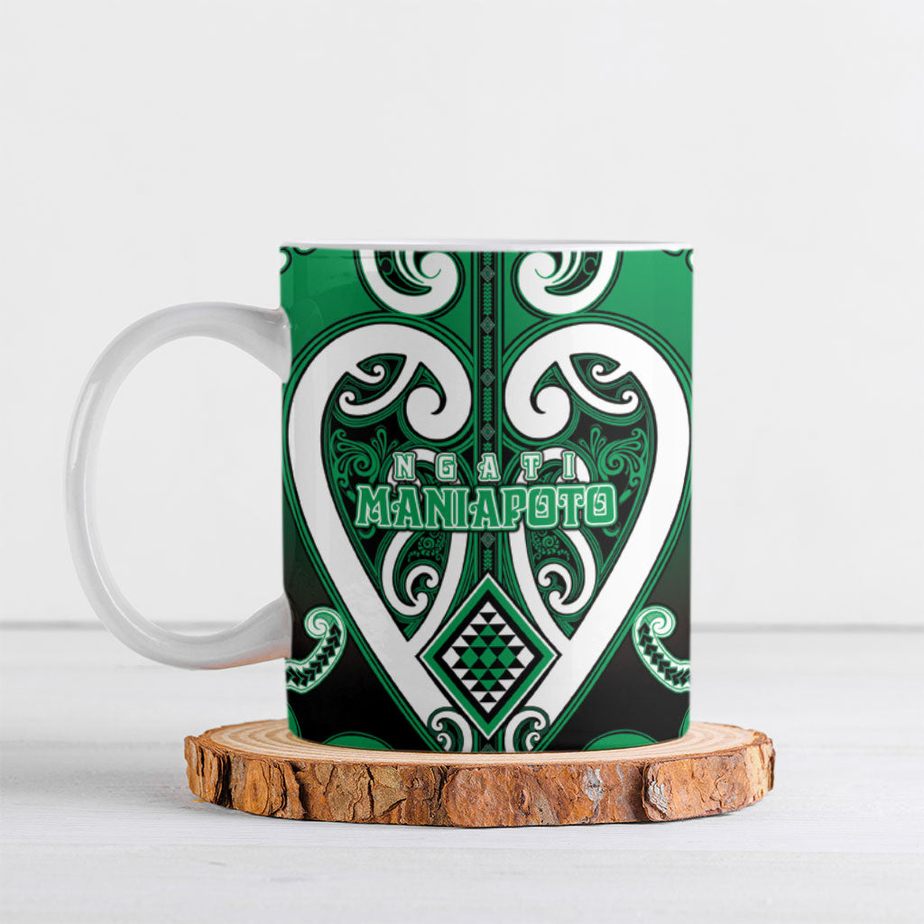 Custom Aotearoa Ngati Maniapoto Ceramic Mug Maori Tribal Pattern