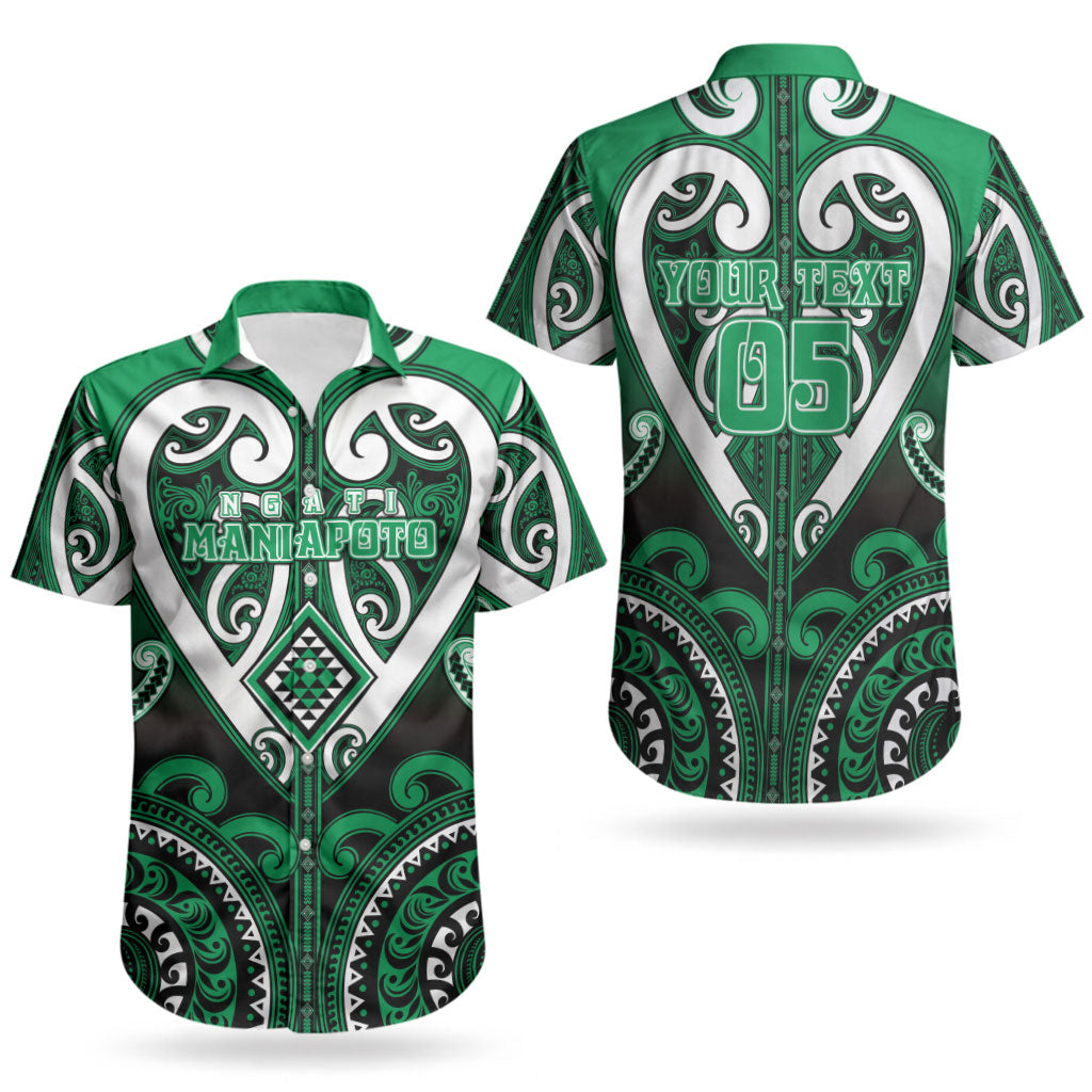 Custom Aotearoa Ngati Maniapoto Couples Matching Puletasi and Hawaiian Shirt Maori Tribal Pattern