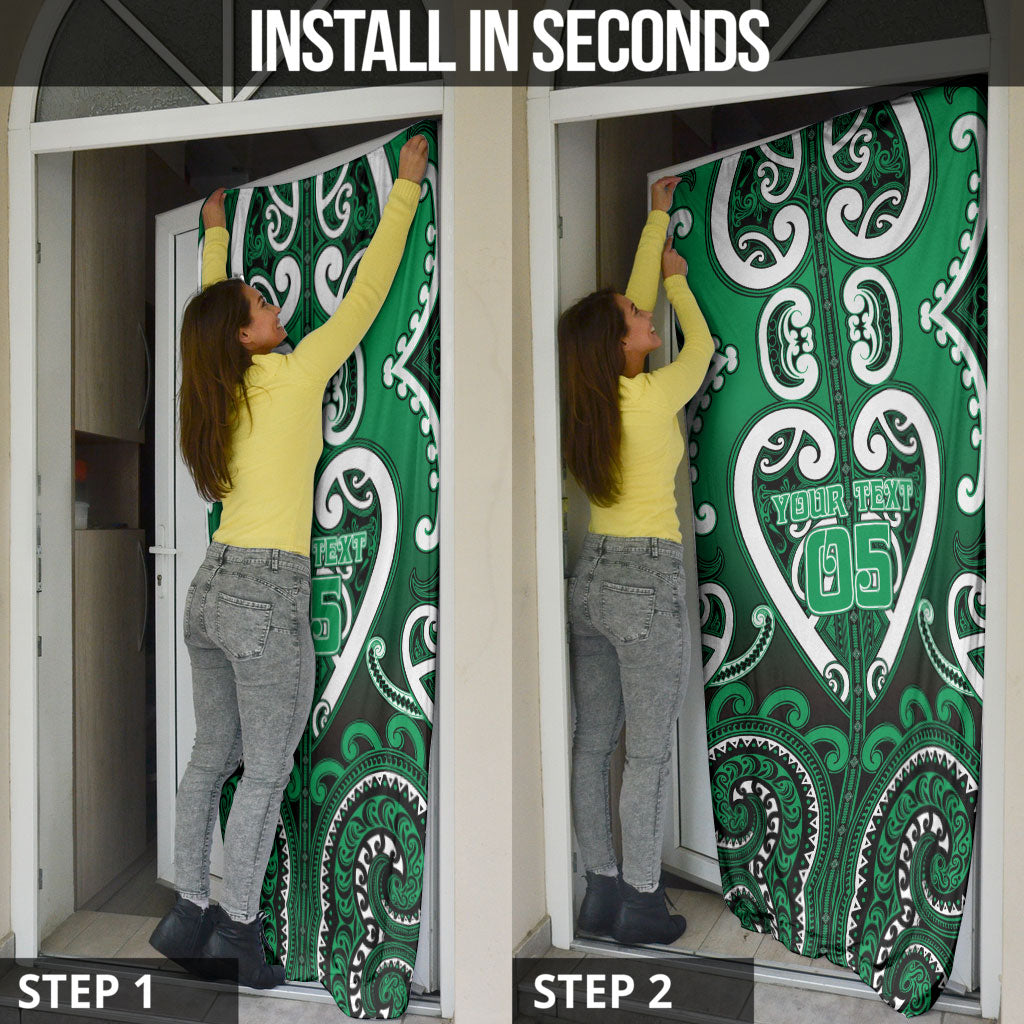 Custom Aotearoa Ngati Maniapoto Door Cover Maori Tribal Pattern