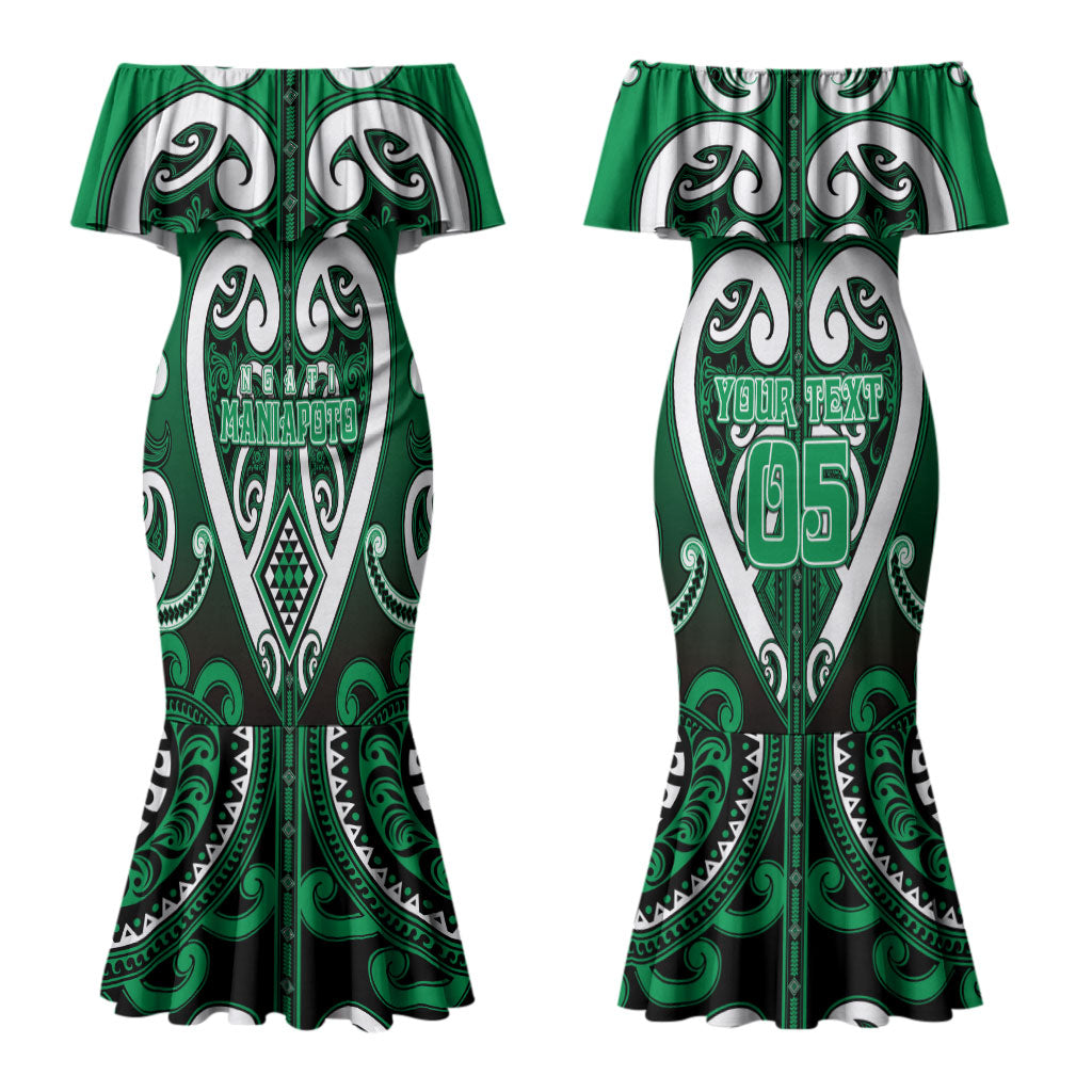 Custom Aotearoa Ngati Maniapoto Family Matching Mermaid Dress and Hawaiian Shirt Maori Tribal Pattern