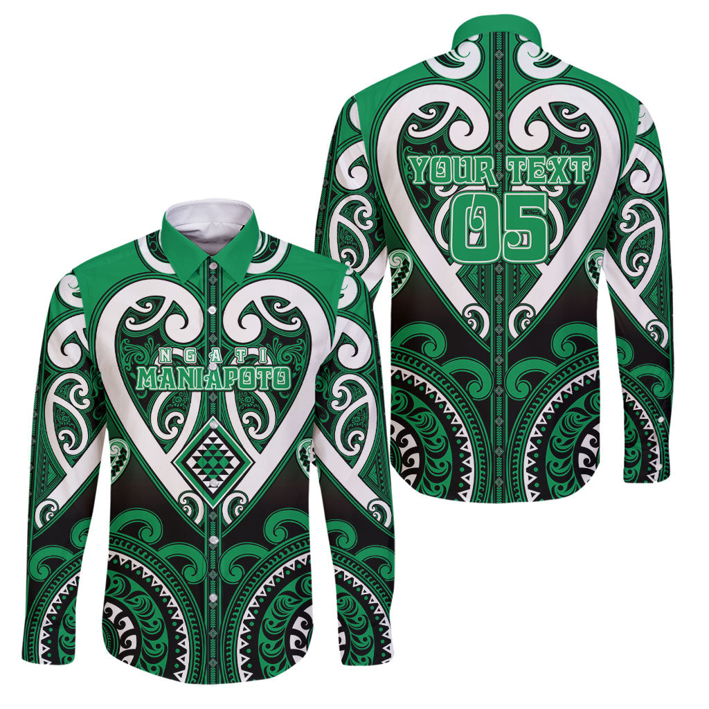 Custom Aotearoa Ngati Maniapoto Family Matching Off Shoulder Maxi Dress and Hawaiian Shirt Maori Tribal Pattern