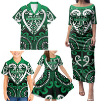 Custom Aotearoa Ngati Maniapoto Family Matching Puletasi and Hawaiian Shirt Maori Tribal Pattern