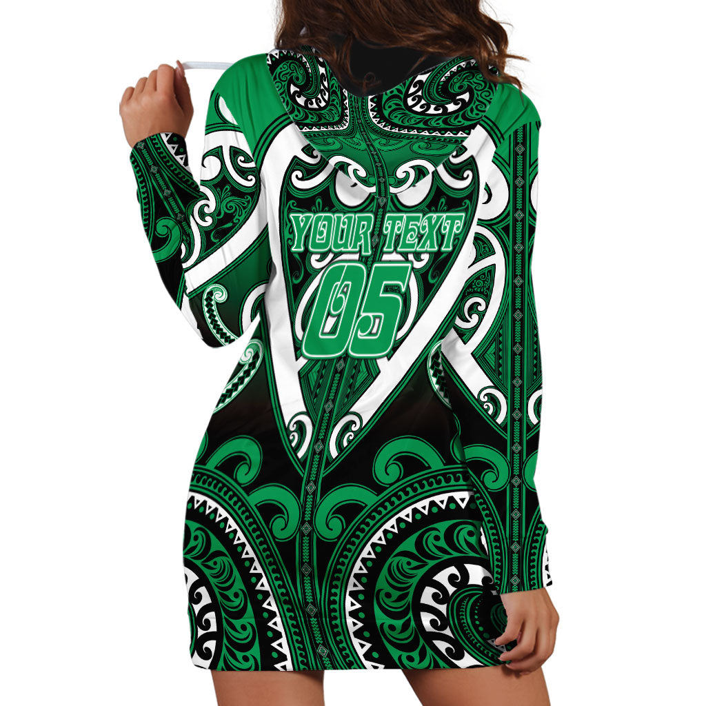 Custom Aotearoa Ngati Maniapoto Hoodie Dress Maori Tribal Pattern
