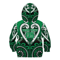 Custom Aotearoa Ngati Maniapoto Kid Hoodie Maori Tribal Pattern