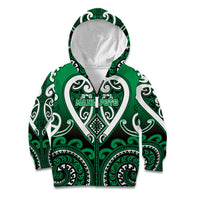 Custom Aotearoa Ngati Maniapoto Kid Hoodie Maori Tribal Pattern