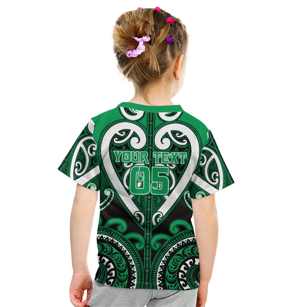 Custom Aotearoa Ngati Maniapoto Kid T Shirt Maori Tribal Pattern