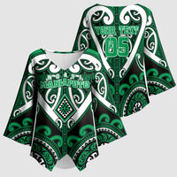 Custom Aotearoa Ngati Maniapoto Kimono Sleeve Blouse Maori Tribal Pattern