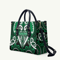 Aotearoa Ngati Maniapoto Leather Bag Maori Tribal Pattern