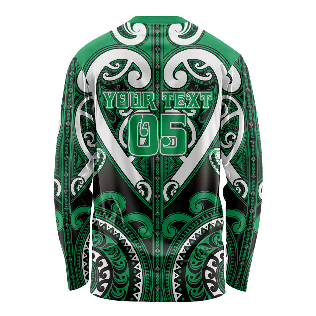Custom Aotearoa Ngati Maniapoto Long Sleeve Shirt Maori Tribal Pattern
