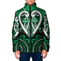 Custom Aotearoa Ngati Maniapoto Padded Jacket Maori Tribal Pattern