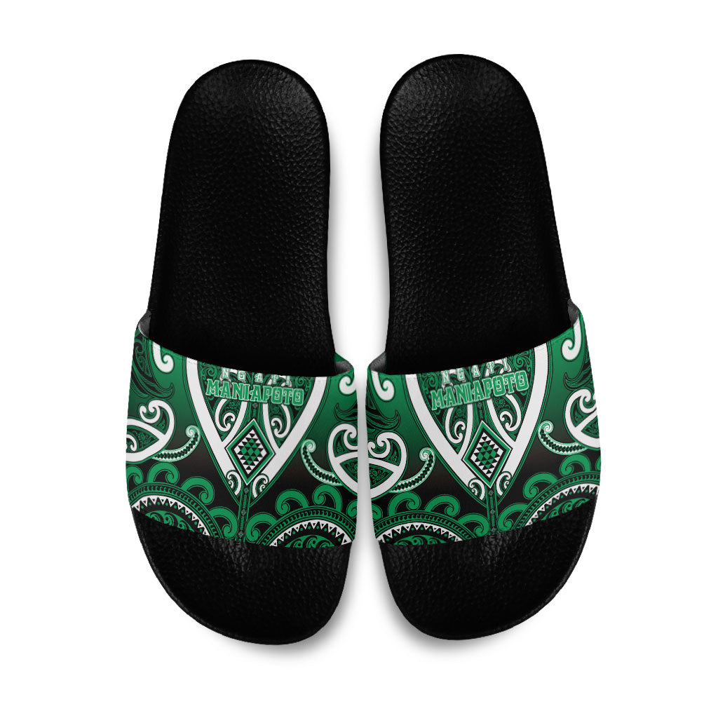 Aotearoa Ngati Maniapoto Slide Sandals Maori Tribal Pattern
