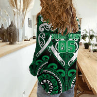 Custom Aotearoa Ngati Maniapoto Women Casual Shirt Maori Tribal Pattern