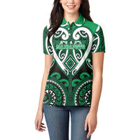 Custom Aotearoa Ngati Maniapoto Women Polo Shirt Maori Tribal Pattern