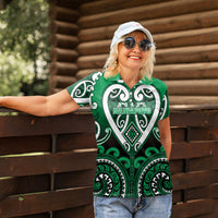 Custom Aotearoa Ngati Maniapoto Women Polo Shirt Maori Tribal Pattern