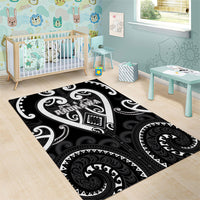 Aotearoa Ngati Raukawa Area Rug Maori Tribal Pattern