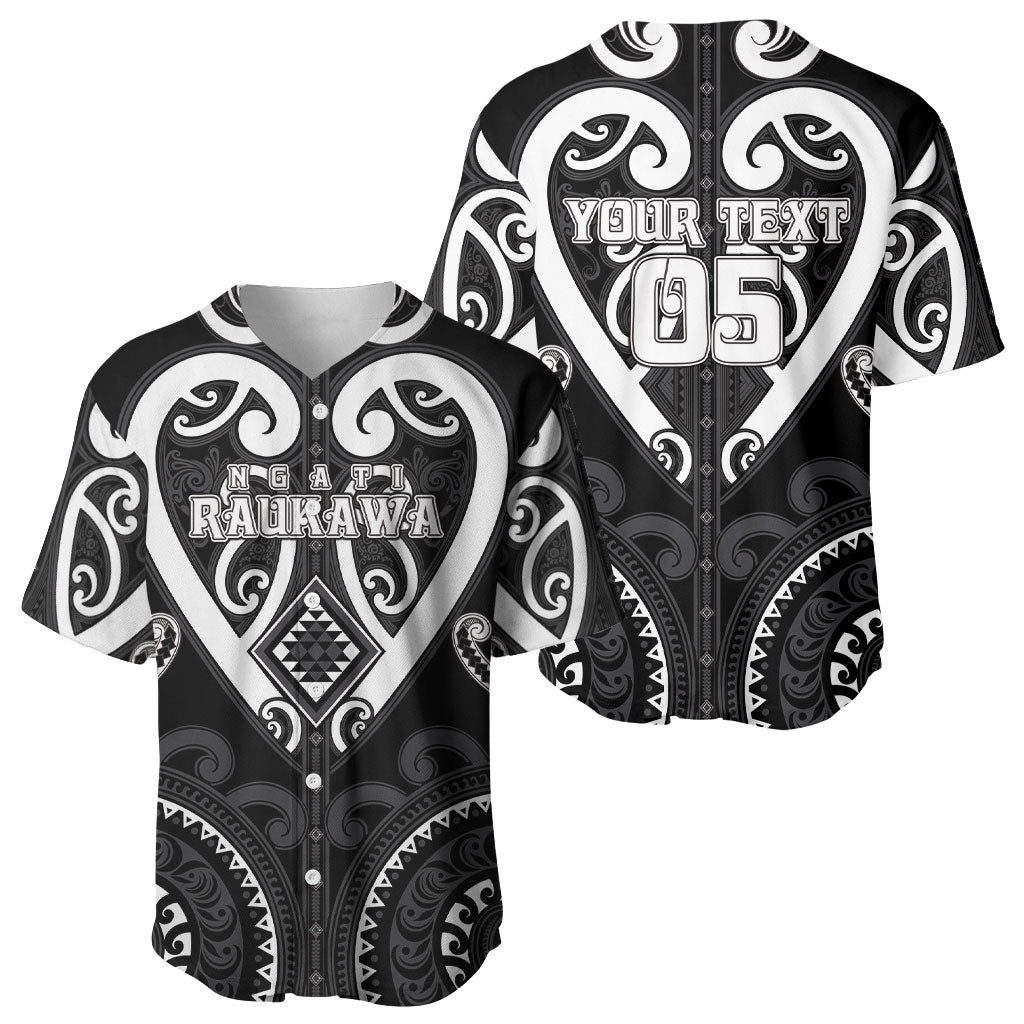 Custom Aotearoa Ngati Raukawa Baseball Jersey Maori Tribal Pattern