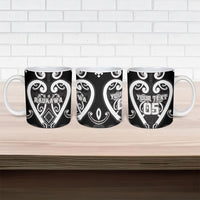 Custom Aotearoa Ngati Raukawa Ceramic Mug Maori Tribal Pattern