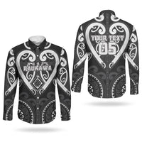 Custom Aotearoa Ngati Raukawa Couples Matching Off Shoulder Short Dress and Long Sleeve Button Shirt Maori Tribal Pattern