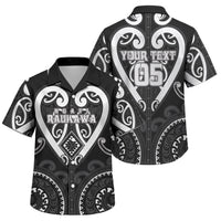 Custom Aotearoa Ngati Raukawa Family Matching Off Shoulder Maxi Dress and Hawaiian Shirt Maori Tribal Pattern
