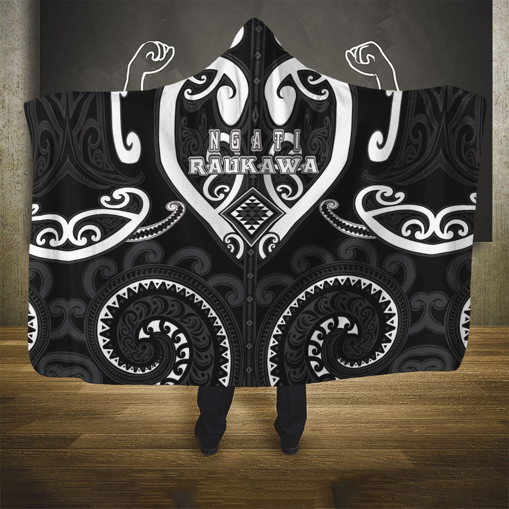 Aotearoa Ngati Raukawa Hooded Blanket Maori Tribal Pattern
