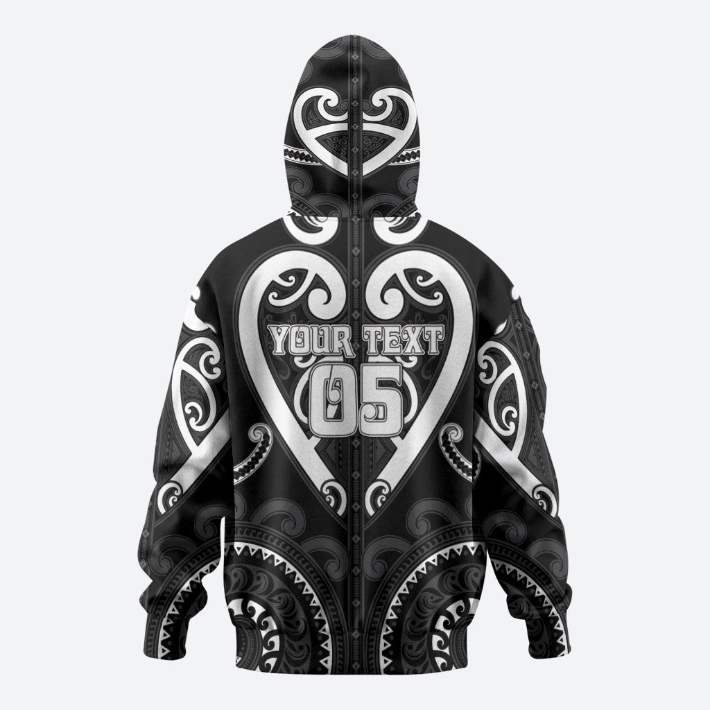 Custom Aotearoa Ngati Raukawa Hoodie Maori Tribal Pattern