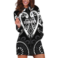 Custom Aotearoa Ngati Raukawa Hoodie Dress Maori Tribal Pattern