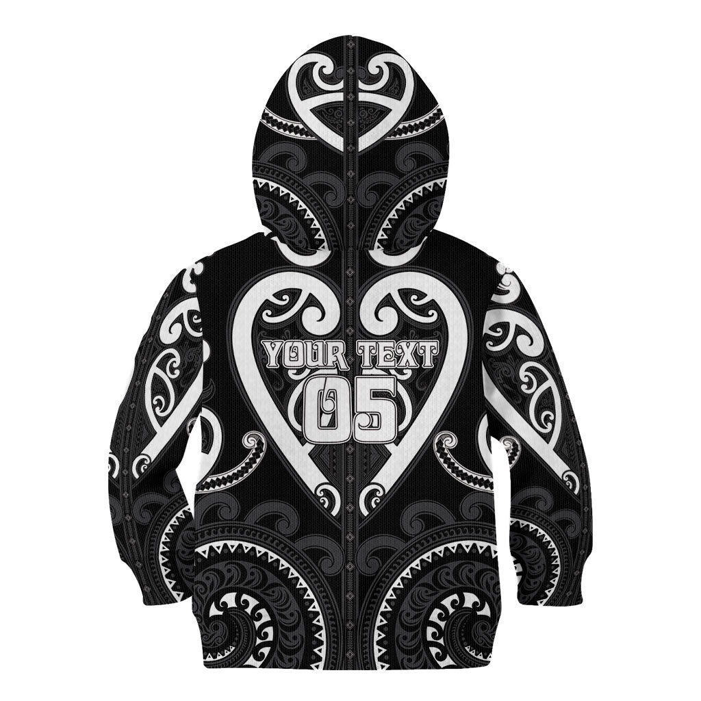 Custom Aotearoa Ngati Raukawa Kid Hoodie Maori Tribal Pattern