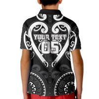 Custom Aotearoa Ngati Raukawa Kid Polo Shirt Maori Tribal Pattern