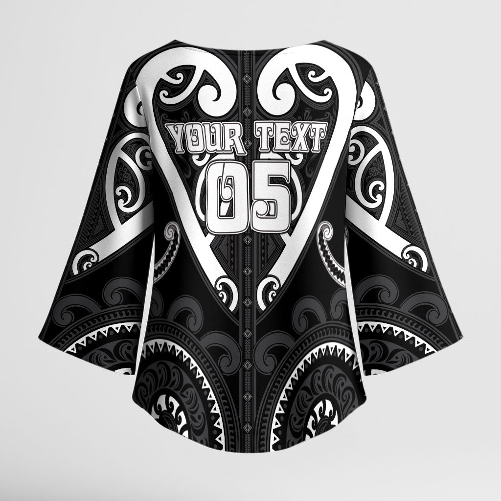 Custom Aotearoa Ngati Raukawa Kimono Sleeve Blouse Maori Tribal Pattern