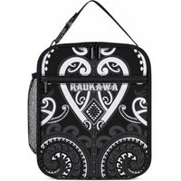Aotearoa Ngati Raukawa Lunch Bag Maori Tribal Pattern LT05 10.2 × 8.3 × 4.3 inch Black - Polynesian Pride