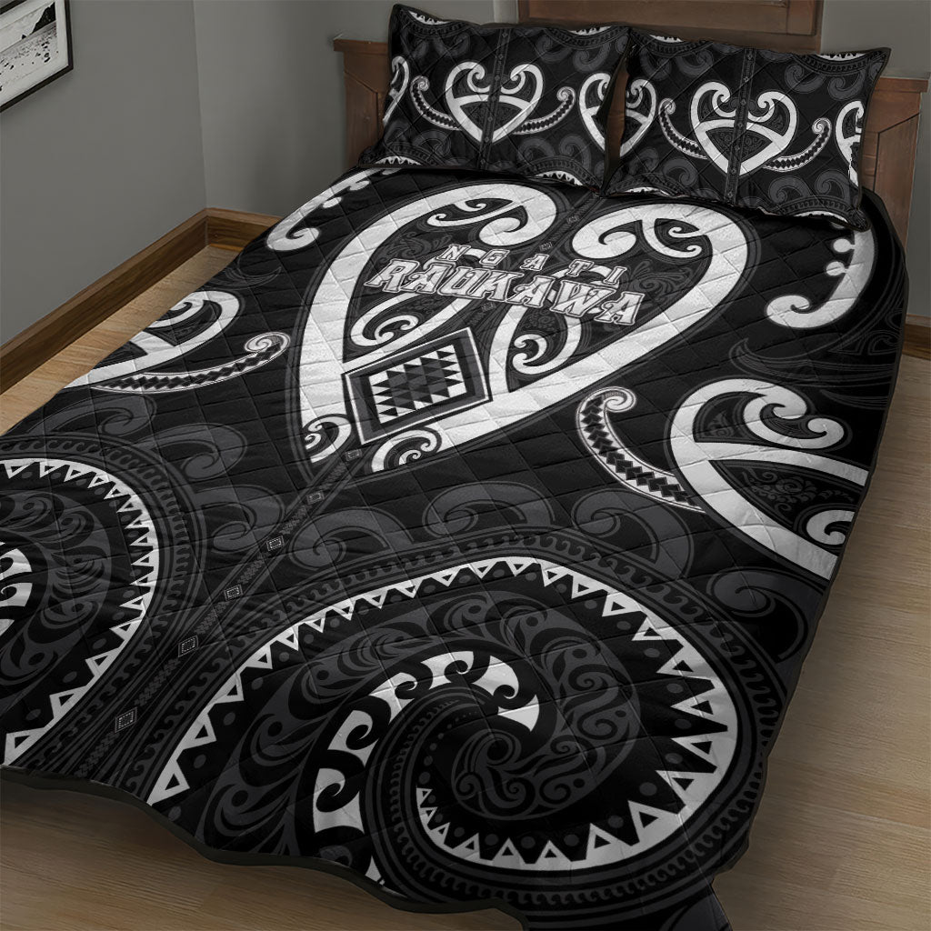 Aotearoa Ngati Raukawa Quilt Bed Set Maori Tribal Pattern