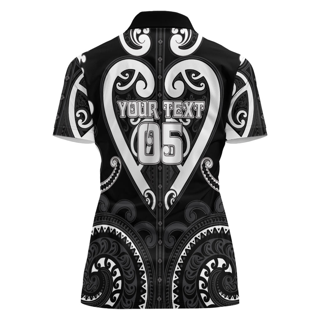 Custom Aotearoa Ngati Raukawa Women Polo Shirt Maori Tribal Pattern
