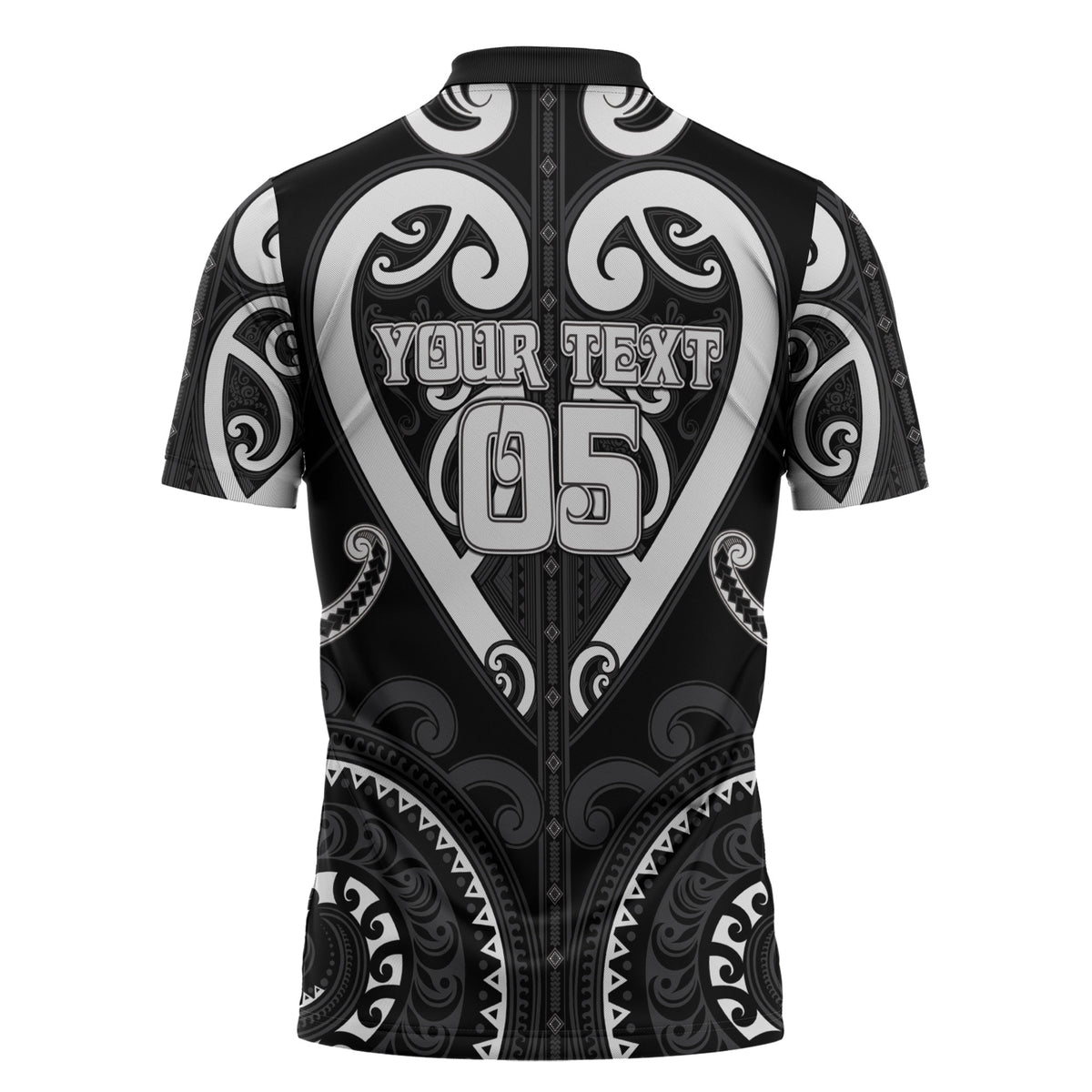 Custom Aotearoa Ngati Raukawa Zipper Polo Shirt Maori Tribal Pattern