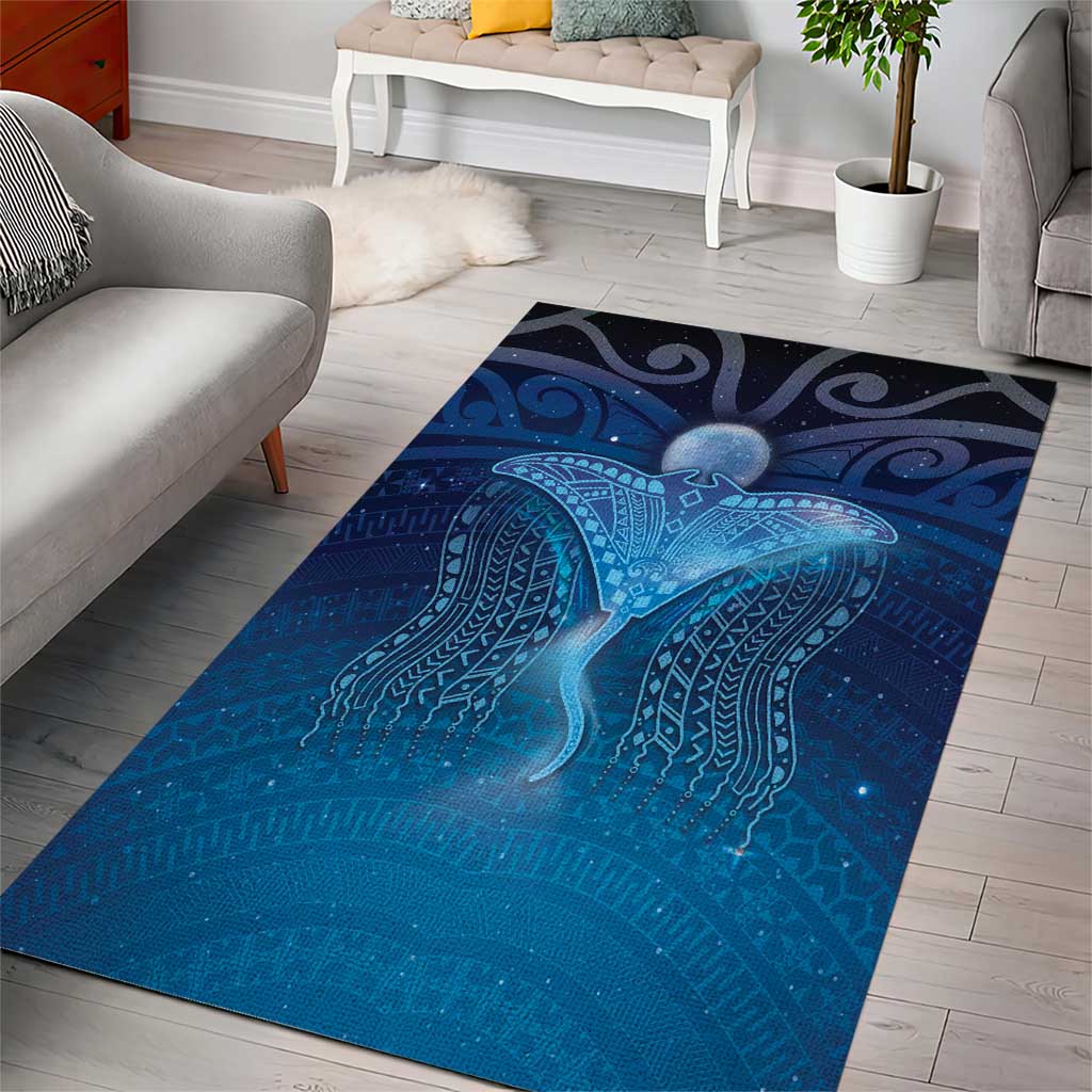 Polynesia Manta Ray Area Rug Let's The Sea Set You Free - Polynesian Pride