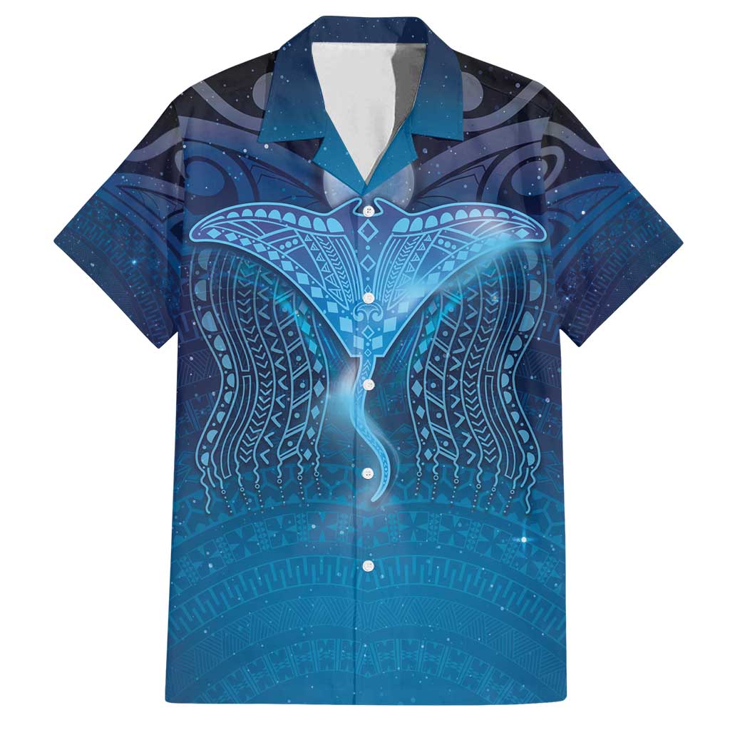 Polynesia Manta Ray Family Matching Summer Maxi Dress and Hawaiian Shirt Let's The Sea Set You Free - Polynesian Pride