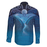 Polynesia Manta Ray Family Matching Tank Maxi Dress and Hawaiian Shirt Let's The Sea Set You Free - Polynesian Pride