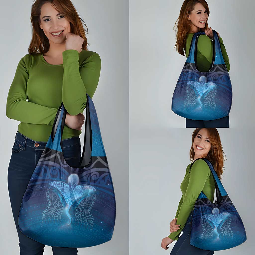 Polynesia Manta Ray Grocery Bag Let's The Sea Set You Free LT05 - Polynesian Pride
