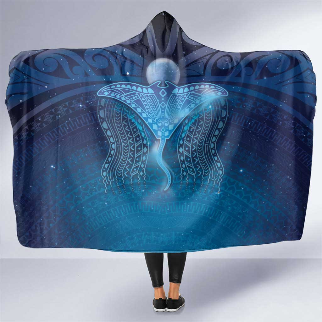 Polynesia Manta Ray Hooded Blanket Let's The Sea Set You Free - Polynesian Pride