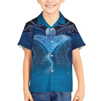 Polynesia Manta Ray Kid Hawaiian Shirt Let's The Sea Set You Free - Polynesian Pride