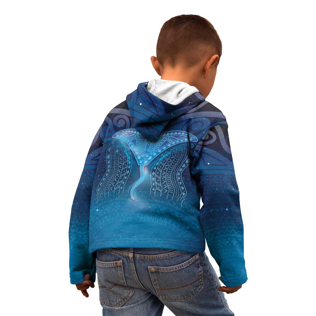 Polynesia Manta Ray Kid Hoodie Let's The Sea Set You Free - Polynesian Pride