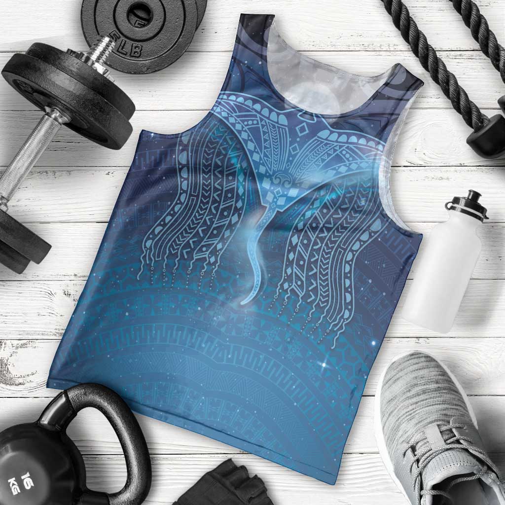Polynesia Manta Ray Men Tank Top Let's The Sea Set You Free LT05 - Polynesian Pride