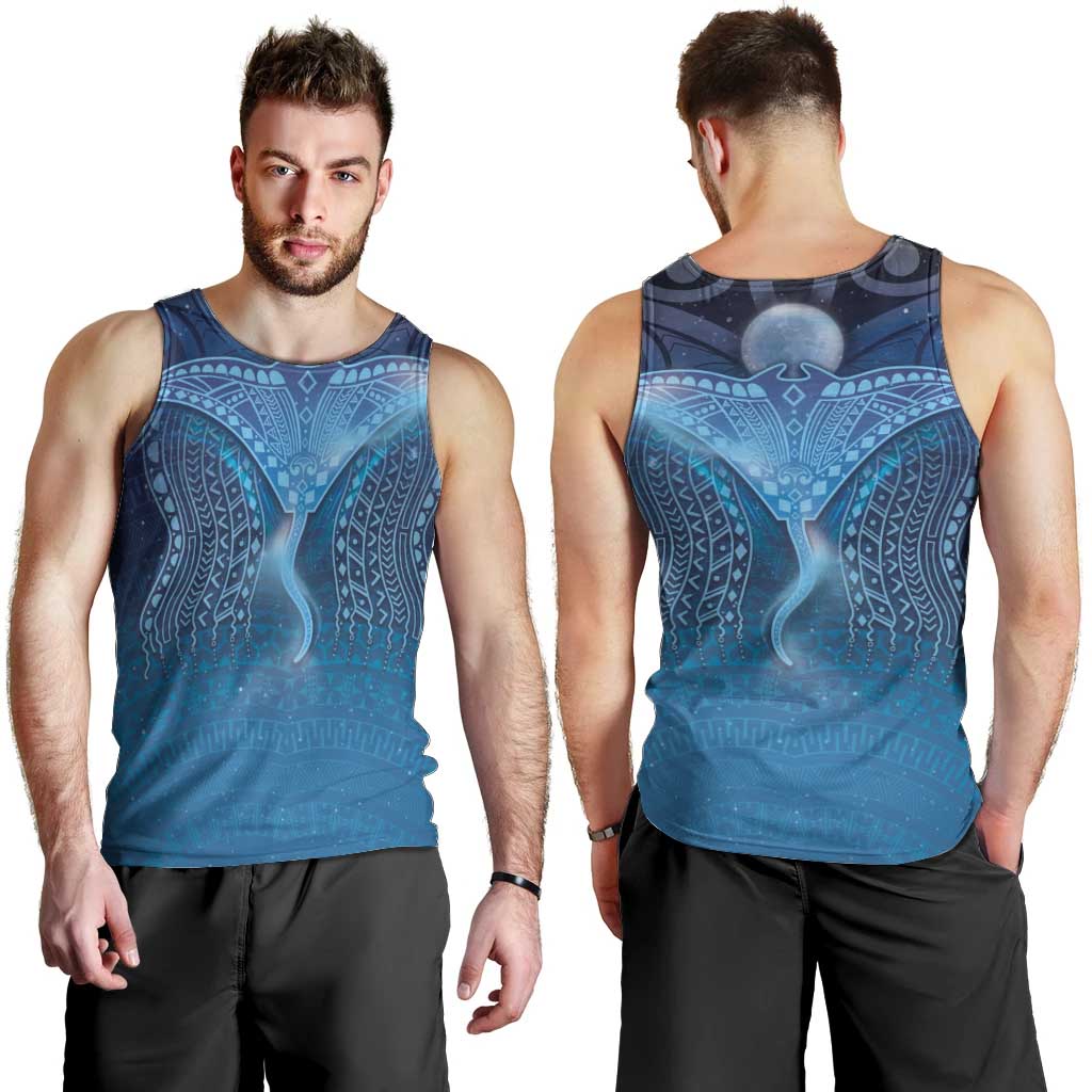 Polynesia Manta Ray Men Tank Top Let's The Sea Set You Free LT05 - Polynesian Pride