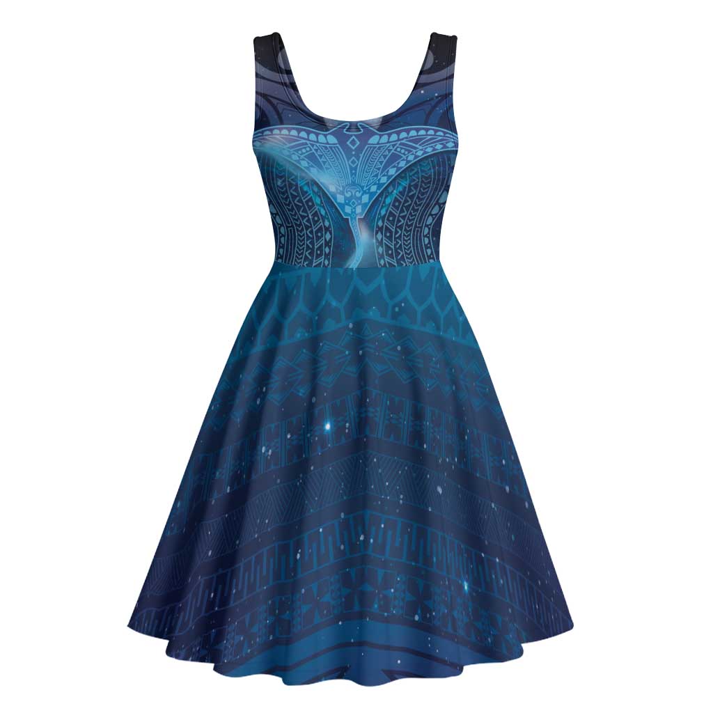 Polynesia Manta Ray Midi Dress Let's The Sea Set You Free - Polynesian Pride