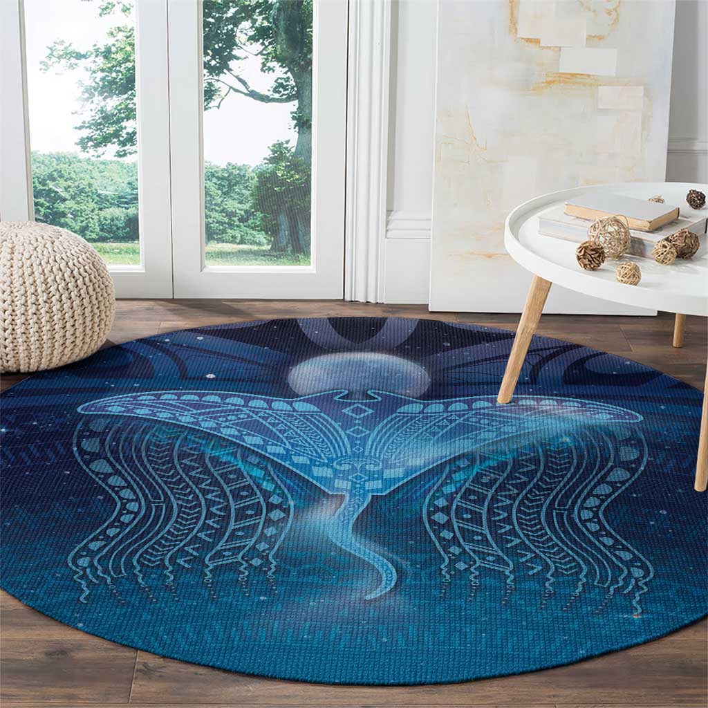 Polynesia Manta Ray Round Carpet Let's The Sea Set You Free - Polynesian Pride