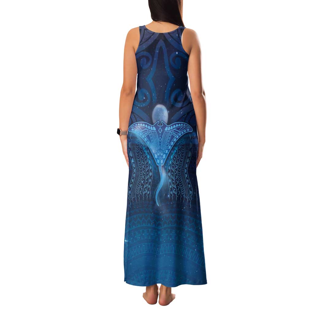 Polynesia Manta Ray Tank Maxi Dress Let's The Sea Set You Free LT05 - Polynesian Pride