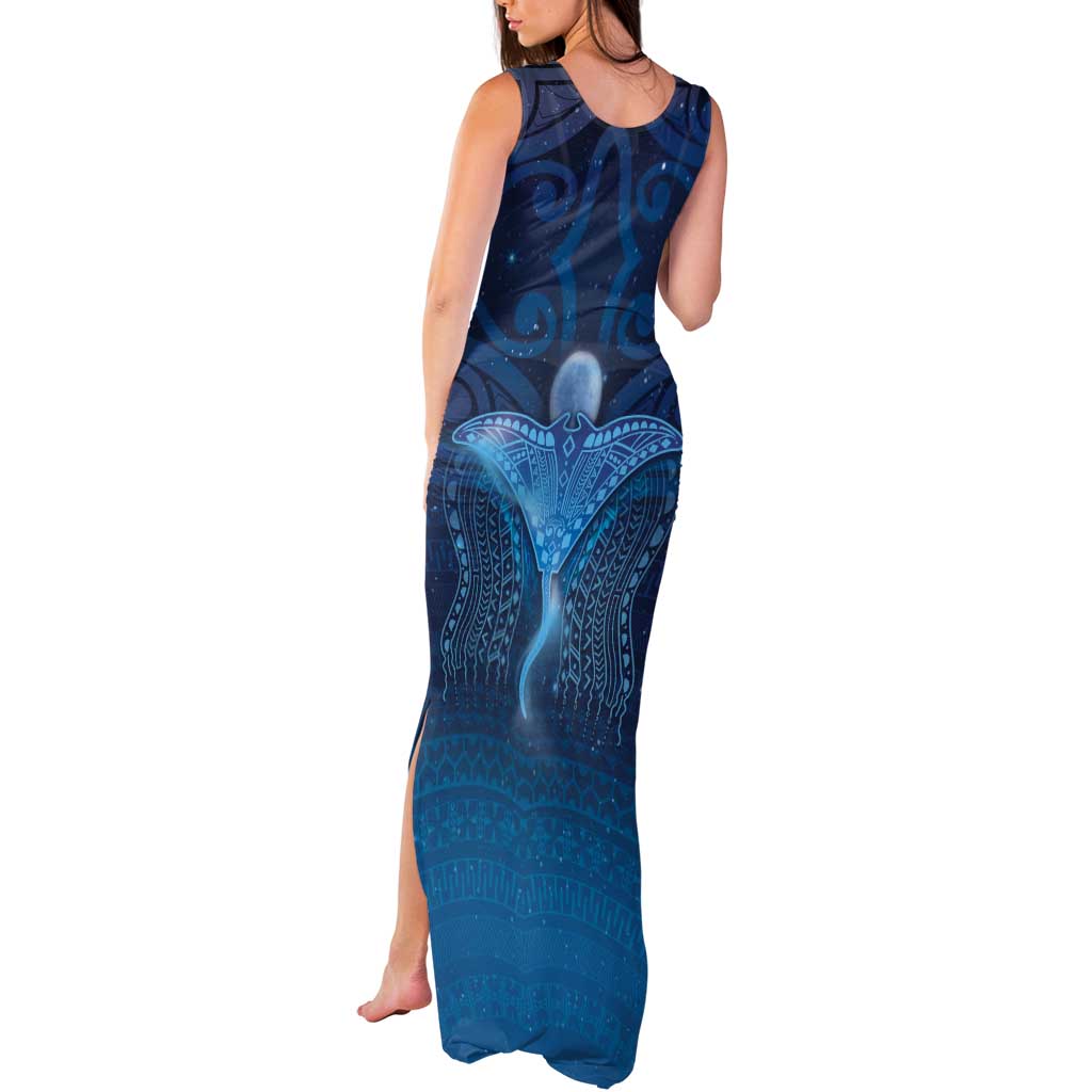 Polynesia Manta Ray Tank Maxi Dress Let's The Sea Set You Free LT05 - Polynesian Pride