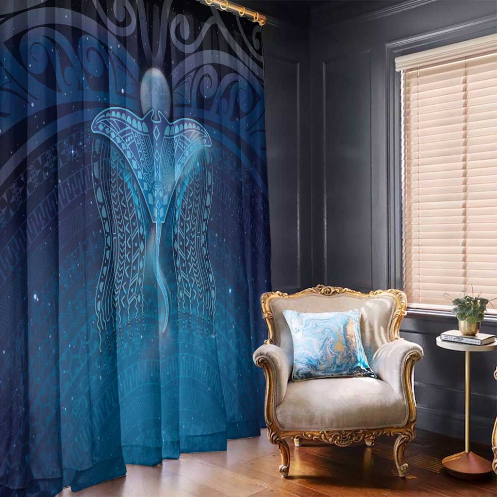 Polynesia Manta Ray Window Curtain Let's The Sea Set You Free - Polynesian Pride