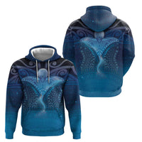 Polynesia Manta Ray Zip Hoodie Let's The Sea Set You Free - Polynesian Pride