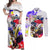 Filipino American History Month Couples Matching Off Shoulder Maxi Dress and Long Sleeve Button Shirts The Eight-Rayed Sun Flags With Bald Eagle LT05 White - Polynesian Pride