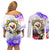 Filipino American History Month Couples Matching Off Shoulder Short Dress and Long Sleeve Button Shirts The Eight-Rayed Sun Flags With Bald Eagle LT05 - Polynesian Pride